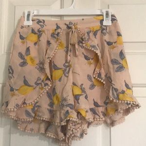 American Eagle Pink Lemon Tie Soft Shorts